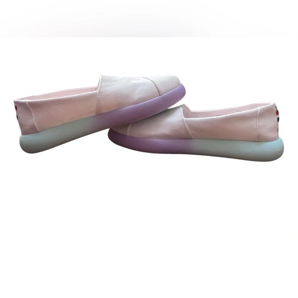 TOMS Alpargata Slip-On US 8.5 Pink Gradient Sole Canvas Everyday